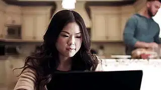 Asian teen Lulu Chu heard MILF Slimthick Vic fuck her roommate Seth