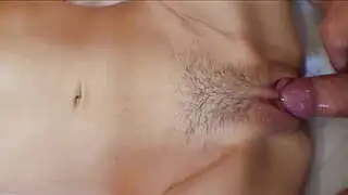 Hot creampie in the wet pussy of real amateur japanese milf