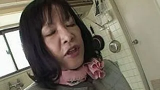 Mature Asian brunette with very hairy pussy Makiko Nakane having fun with a guy