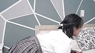 Chinese teenager Stacy is having exciting sex with her new boyfriend.