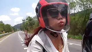 Big butt Thai amateur teen girlfriend hot sex in public in a coffee shop