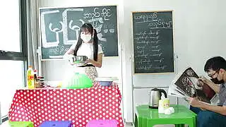 Asian Girl Hardcore Fuck in her Store