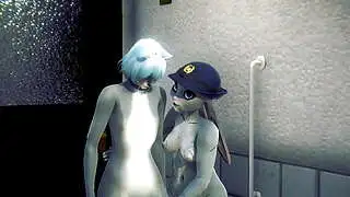 Furry Hentai Zootropia - Judy Rabit Fucked in a toilet - Japanese Asian Manga Anime Film Game Porn