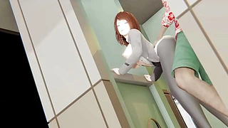My Hero Academia Hentai - Uraraka'nın umumi tuvalette seks yapması - Japon Asya Manga Anime Çizgi Film Oyun Porno Video Animasyonu
