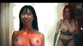Octokuro BloodRayne Cosplay - Big Tits Redhead Rayne Submits to Asian Vampire Girl