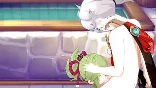 Genshin Impact Hentai - Kazuha x Kuki Shinobu Hardsex - Japanese Asian Manga Anime Game Porn
